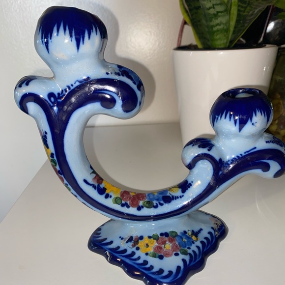 Vintage Pal Alcobaca made in Portugal twin candleholders used - Picture 2 of 10